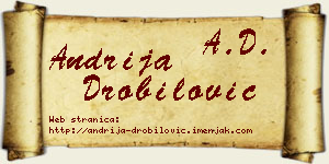 Andrija Drobilović vizit kartica